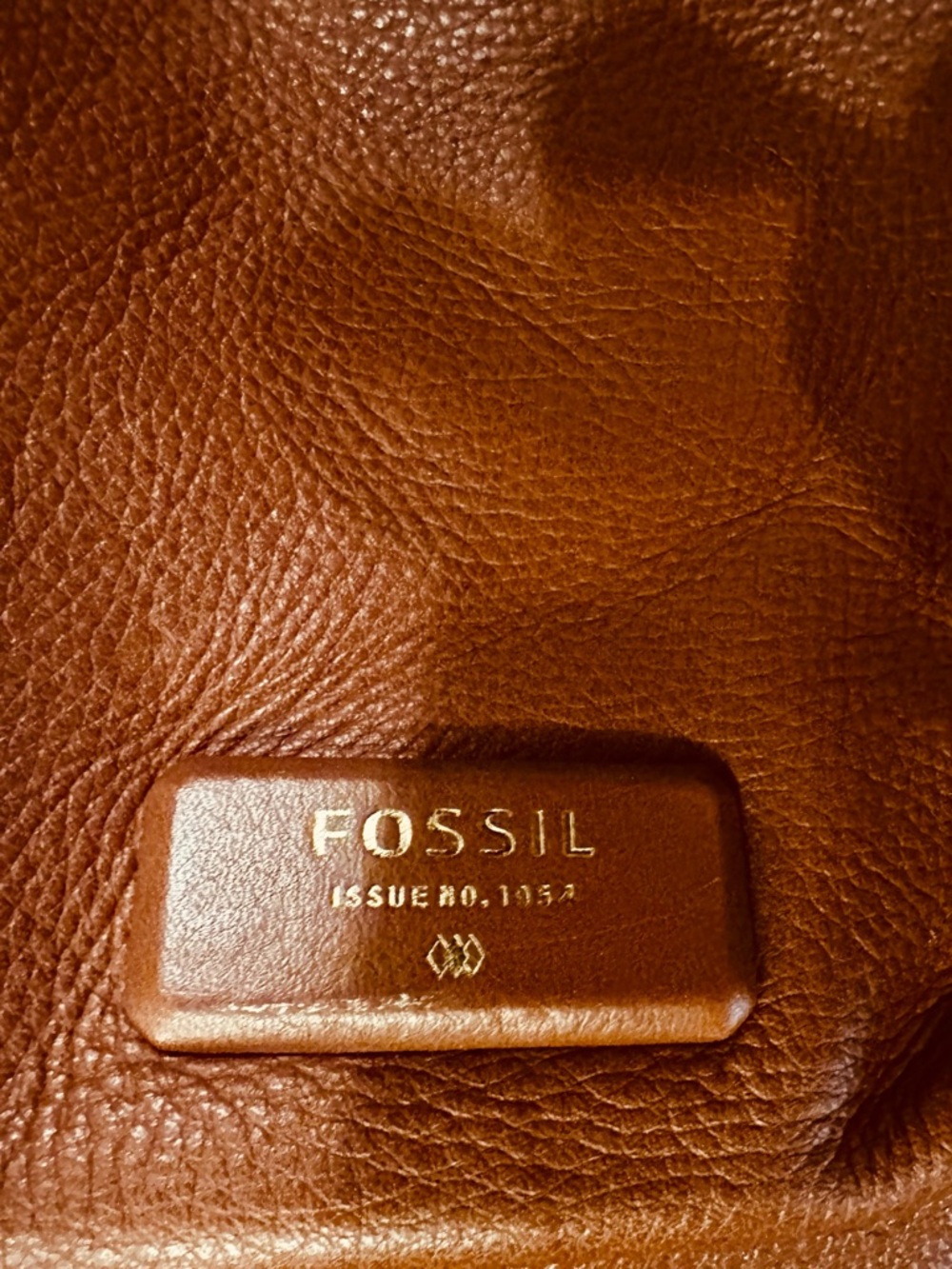 Fossil Cognac Brown Leather Tote Bag - Picture 13 of 16